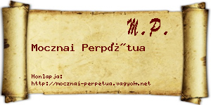 Mocznai Perpétua névjegykártya